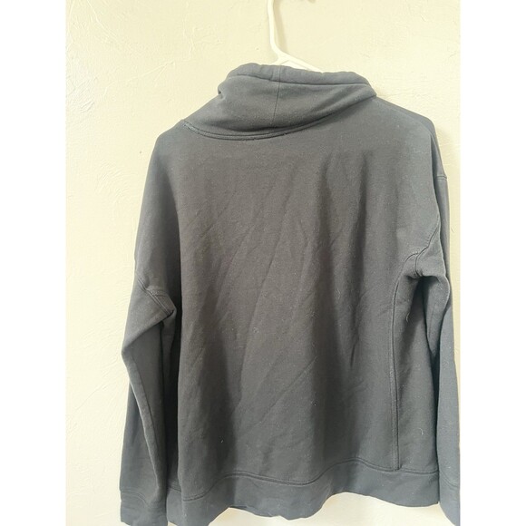 Women's Vineyard Vines Black Funnel Neck Sweatshirt Size Small Pockets Soft - Picture 8 of 8